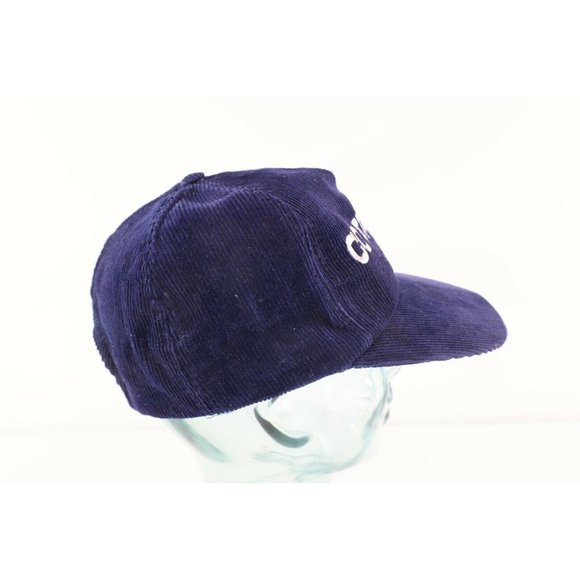 Vintage 90s NFL Dallas Cowboys Football Spell Out Corduroy Snapback Hat Cap Navy - Picture 6 of 8